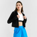 Womens Tennis Fitness 100%Polyester Jacket WY004 print logo 3