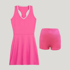 Womens Fitness Training 75%Nyolon 25%Spandex Tennis Dress XY0111 print logo 10
