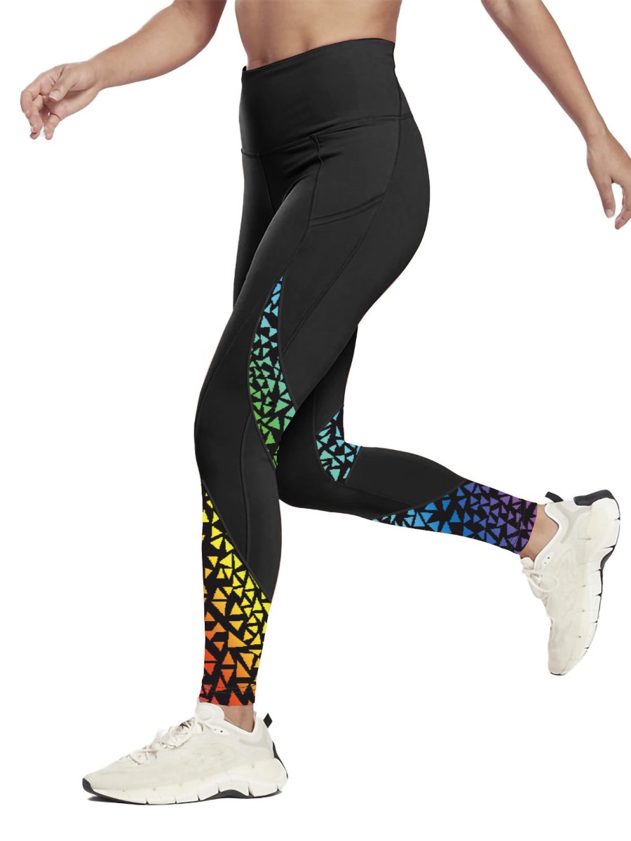 Womens Yoga Training 90%Polyester 10%Spandex  Leggings XY0224 print logo 14