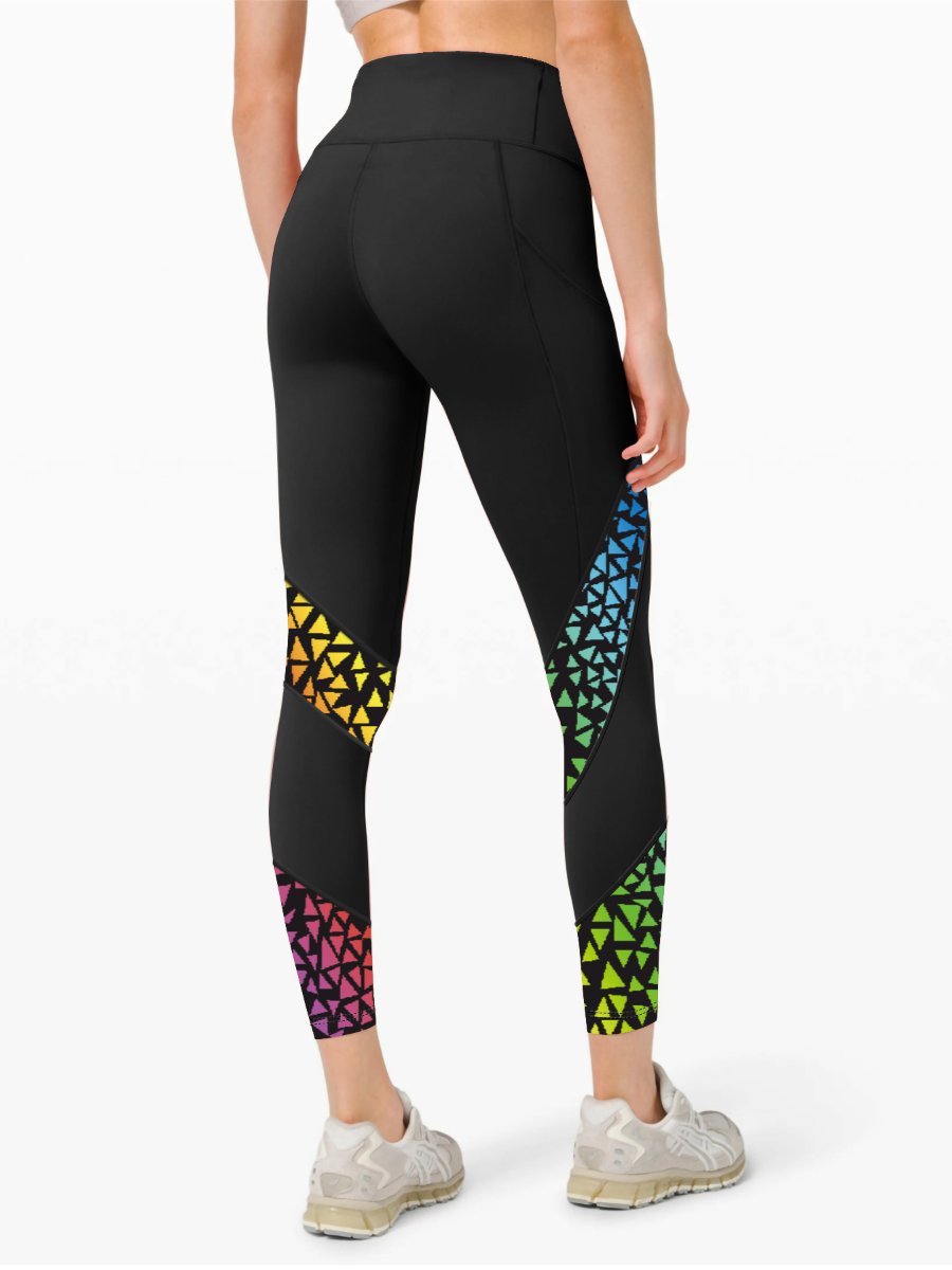 Womens Yoga Training 90%Polyester 10%Spandex  Leggings XY0224 print logo 16