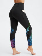 Womens Yoga Training 90%Polyester 10%Spandex  Leggings XY0224 print logo 17