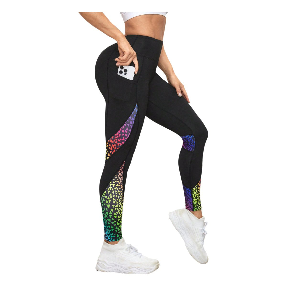 Womens Yoga Training 90%Polyester 10%Spandex  Leggings XY0224 print logo 18