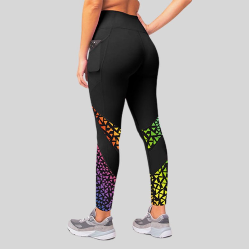 Womens Yoga Training 90%Polyester 10%Spandex  Leggings XY0224 print logo 2
