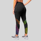 Womens Yoga Training 90%Polyester 10%Spandex  Leggings XY0224 print logo 2