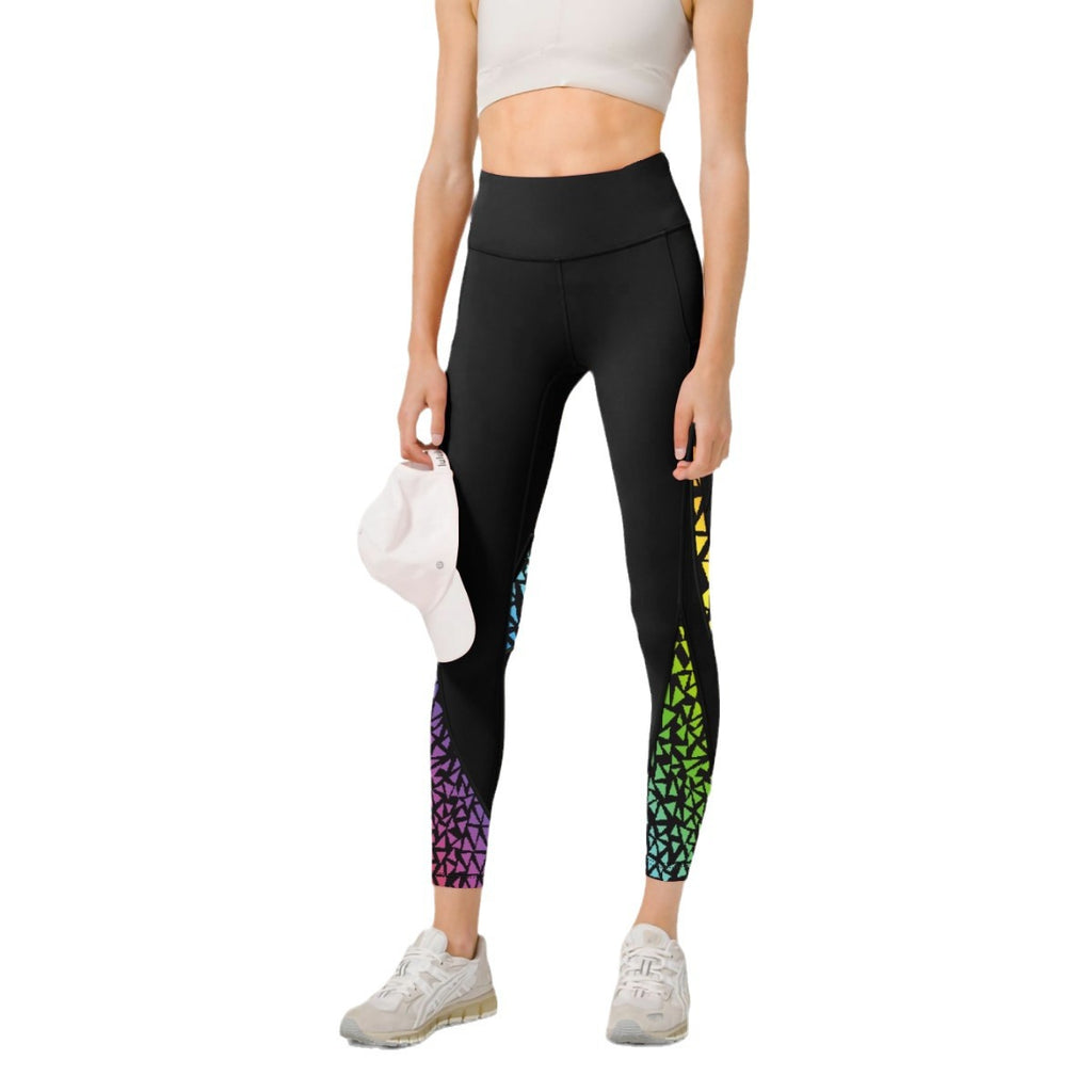 Womens Yoga Training 90%Polyester 10%Spandex  Leggings XY0224 print logo 8