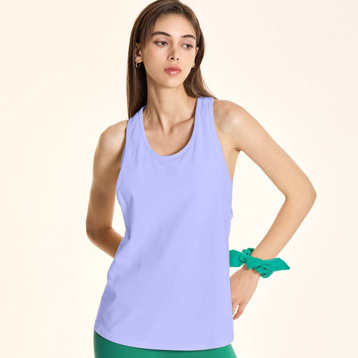 Womens Casual Workout 90%Polyester 10%Spandex Tank Top XY0239 print logo 7