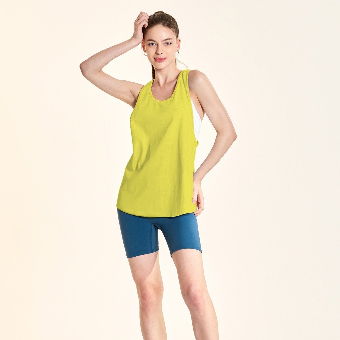 Womens Casual Workout 90%Polyester 10%Spandex Tank Top XY0239 print logo 9