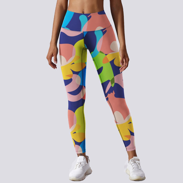 Womens Workout Activewear 90%Polyester 10%Spandex Leggings XY0307 print logo 1