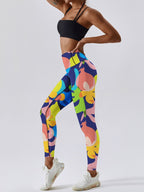 Womens Workout Activewear 90%Polyester 10%Spandex Leggings XY0307 print logo 10