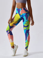 Womens Workout Activewear 90%Polyester 10%Spandex Leggings XY0307 print logo 11