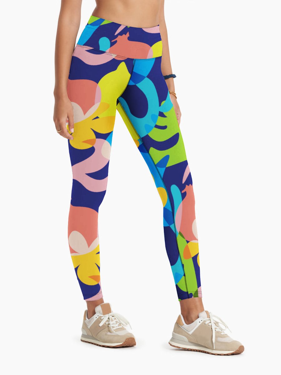 Womens Workout Activewear 90%Polyester 10%Spandex Leggings XY0307 print logo 15