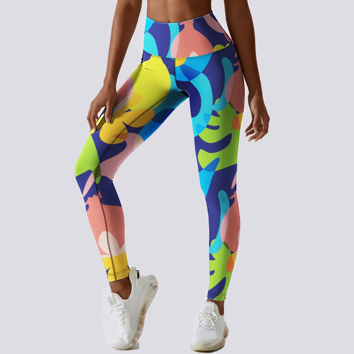 Womens Workout Activewear 90%Polyester 10%Spandex Leggings XY0307 print logo 6