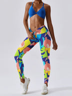 Womens Workout Activewear 90%Polyester 10%Spandex Leggings XY0307 print logo 8