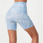 Womens Sports Yoga 90%Polyester 10%Spandex Shorts XY0401 print logo 2