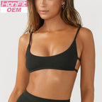 Womens Gym Workout 81%Nylon 19%Spandex Sports Bra Y-2023091911 print logo 6