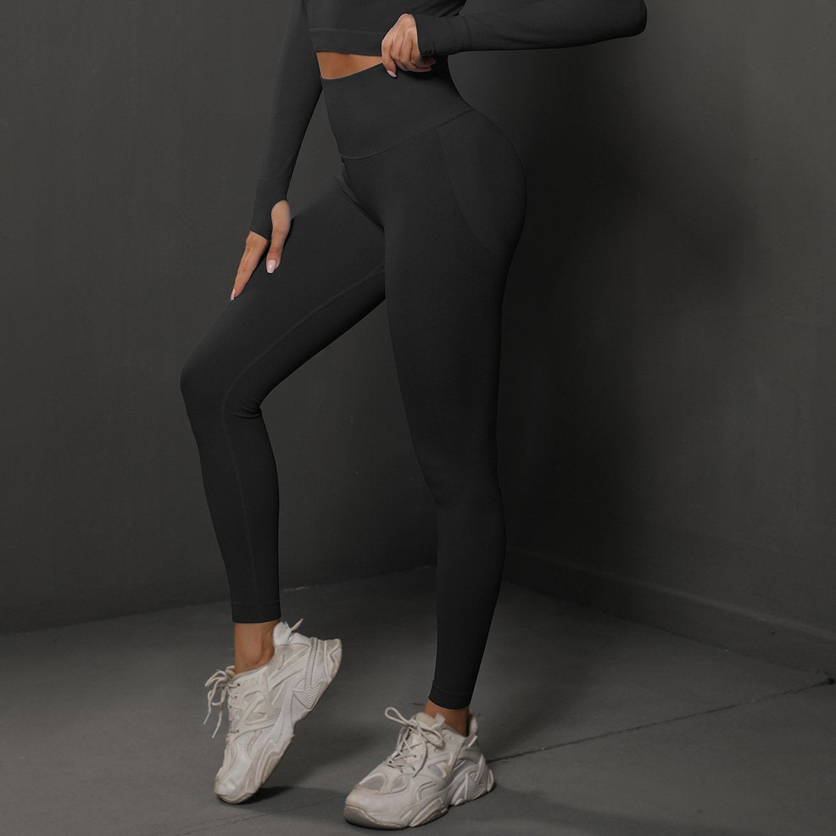 Womens Gym Workout 90%nylon 10%spandex Leggings Y-6600 print logo 68