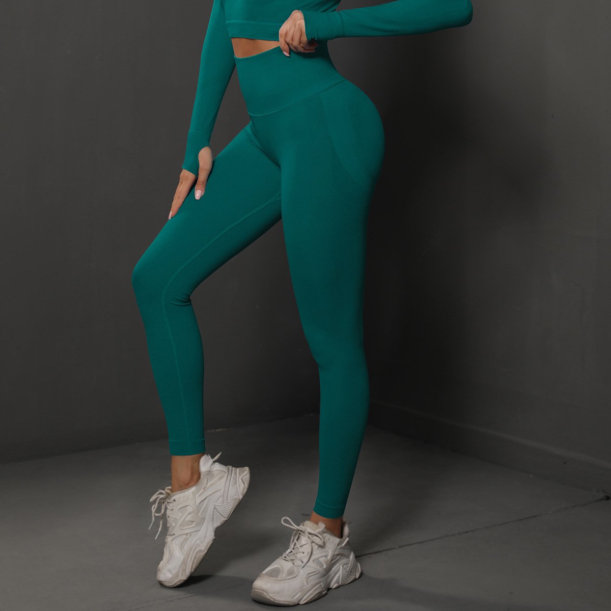 Womens Gym Workout 90%nylon 10%spandex Leggings Y-6600 print logo 75