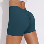 Womens Fitness Yoga 75% nylon 25%spandex Shorts Y-6626 print logo 5