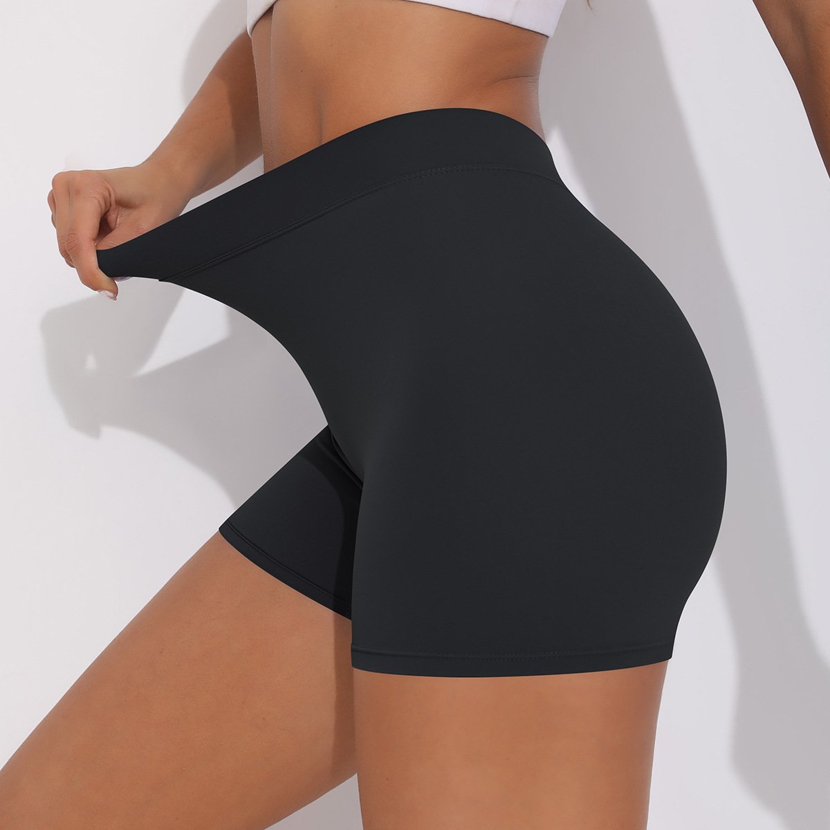 Womens Fitness Yoga 75% nylon 25%spandex Shorts Y-6626 print logo 69