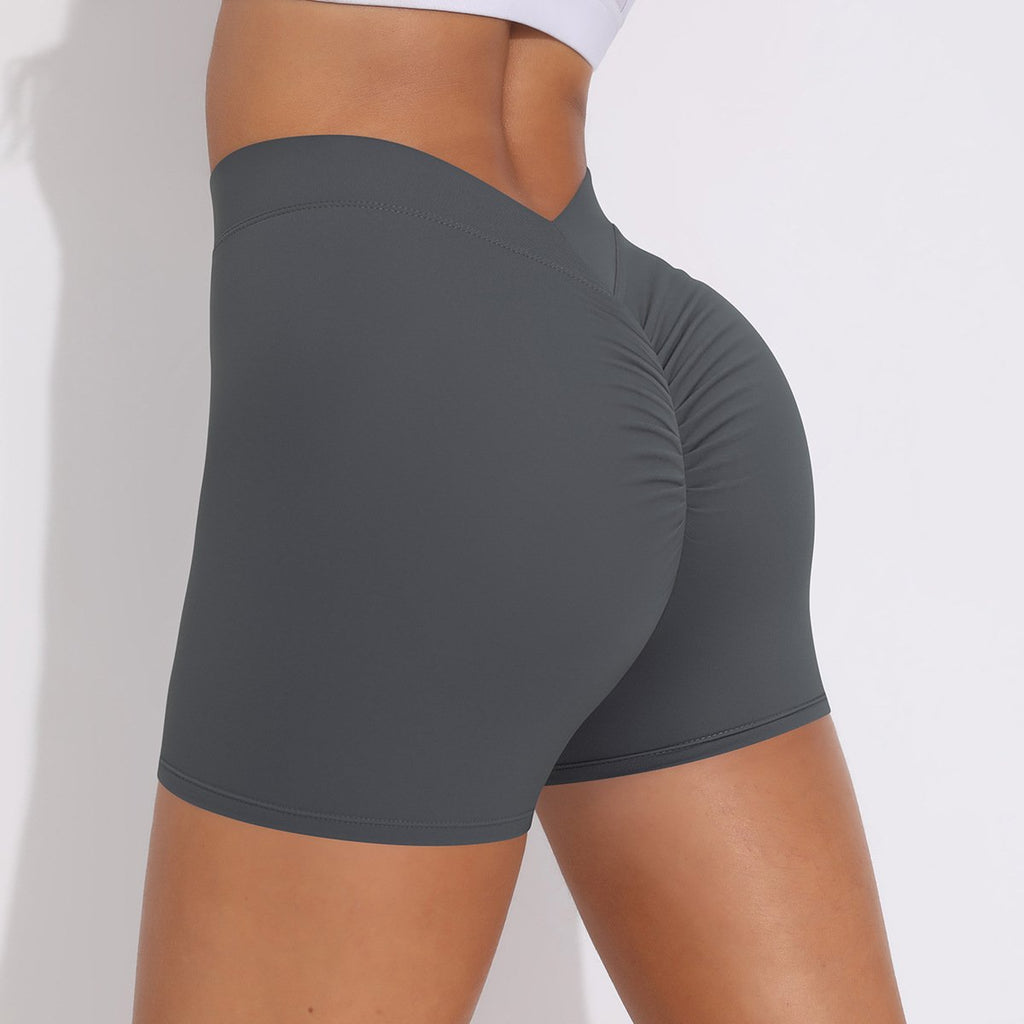 Womens Fitness Yoga 75% nylon 25%spandex Shorts Y-6626 print logo 25