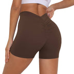 Womens Fitness Yoga 75% nylon 25%spandex Shorts Y-6626 print logo 17