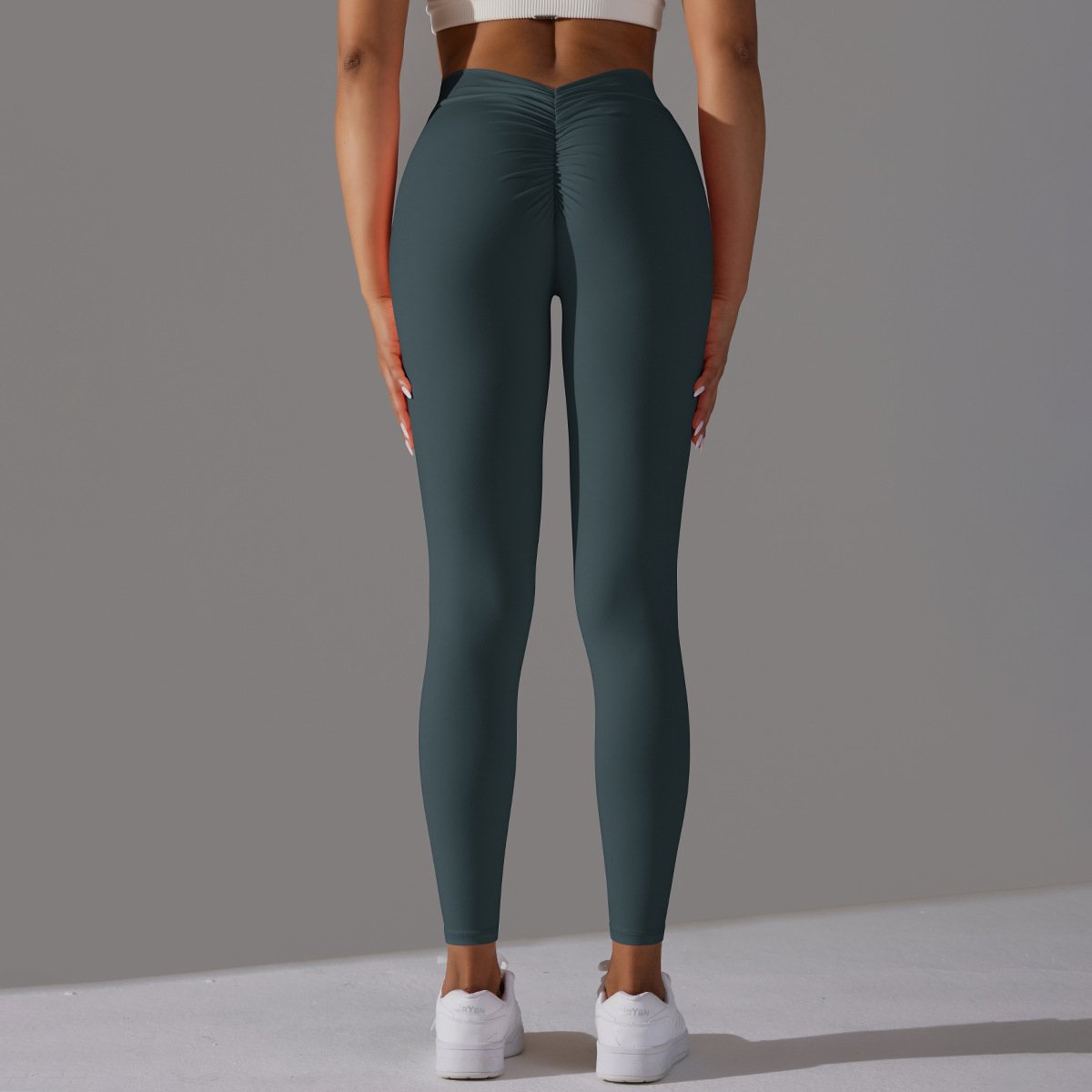 Womens Workout Yoga 75%nylon 25%spandex Leggings Y-6626 print logo 75