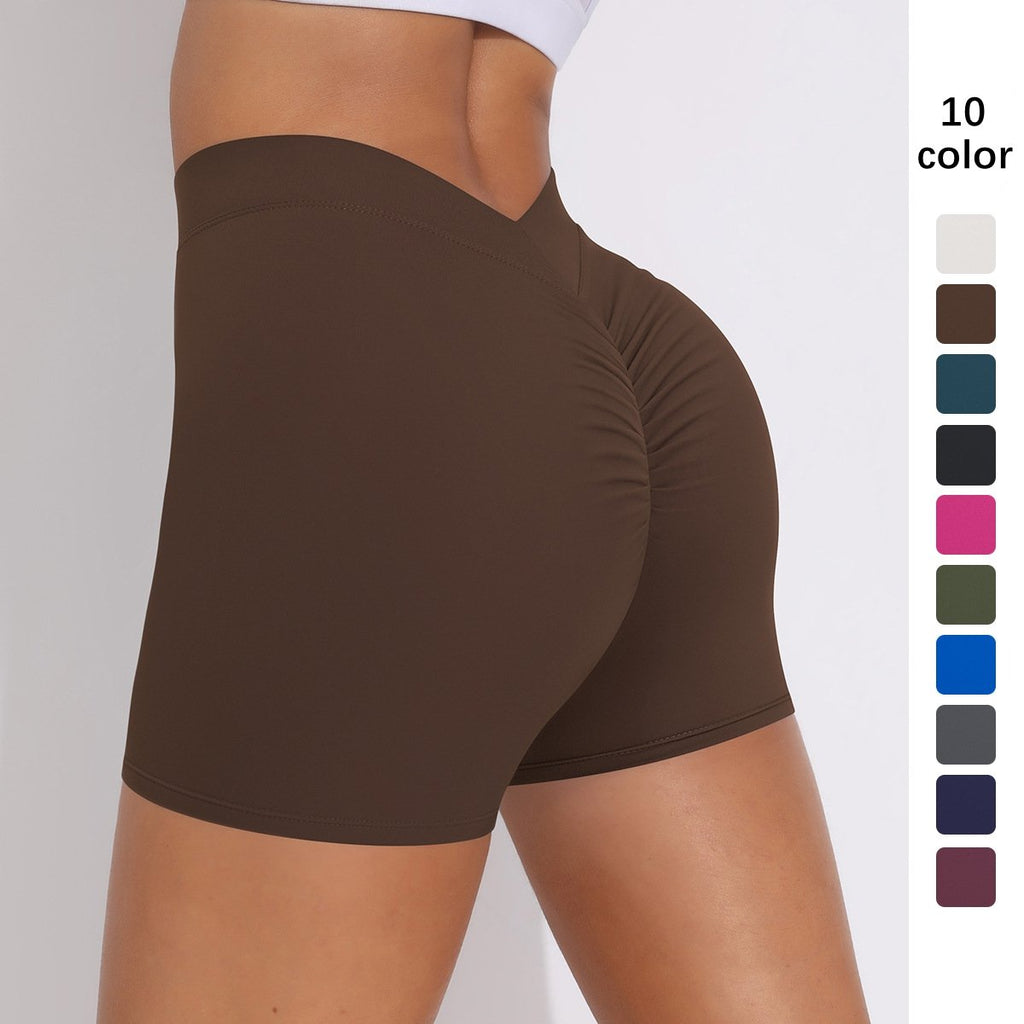 Womens Fitness Yoga 75% nylon 25%spandex Shorts Y-6626 print logo 13