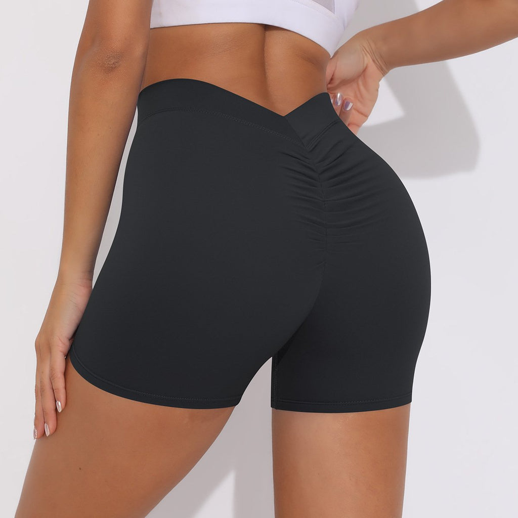 Womens Fitness Yoga 75% nylon 25%spandex Shorts Y-6626 print logo 65