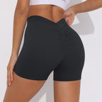 Womens Fitness Yoga 75% nylon 25%spandex Shorts Y-6626 print logo 65