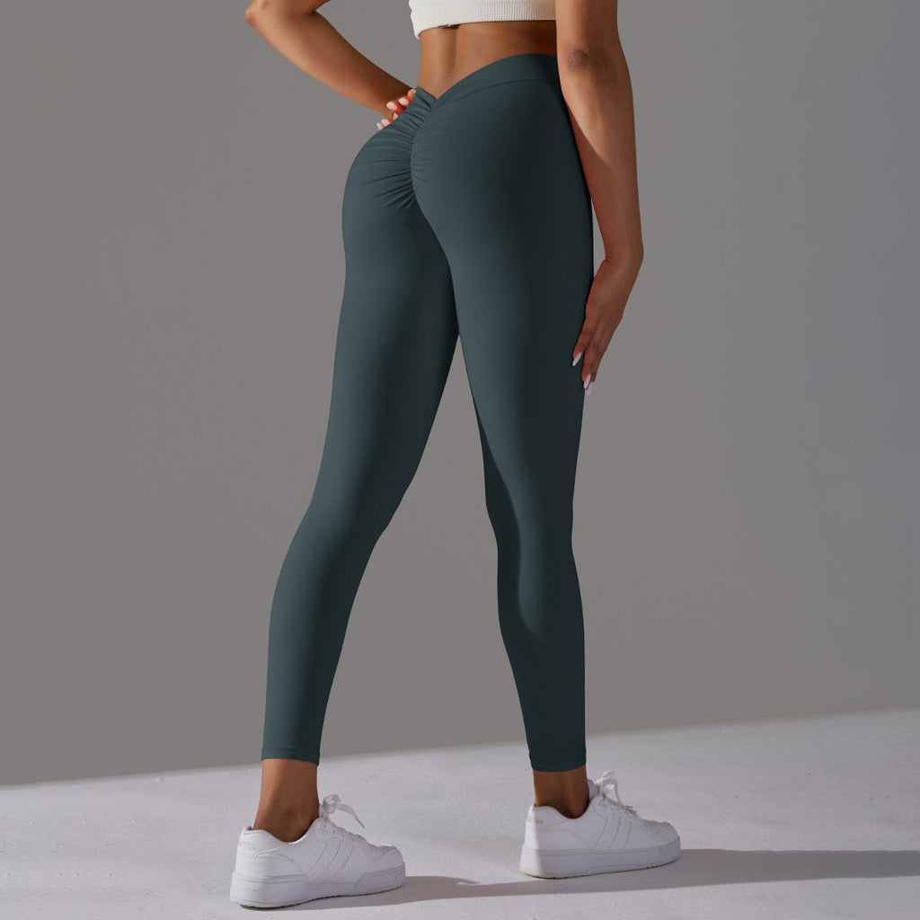 Womens Workout Yoga 75%nylon 25%spandex Leggings Y-6626 print logo 7