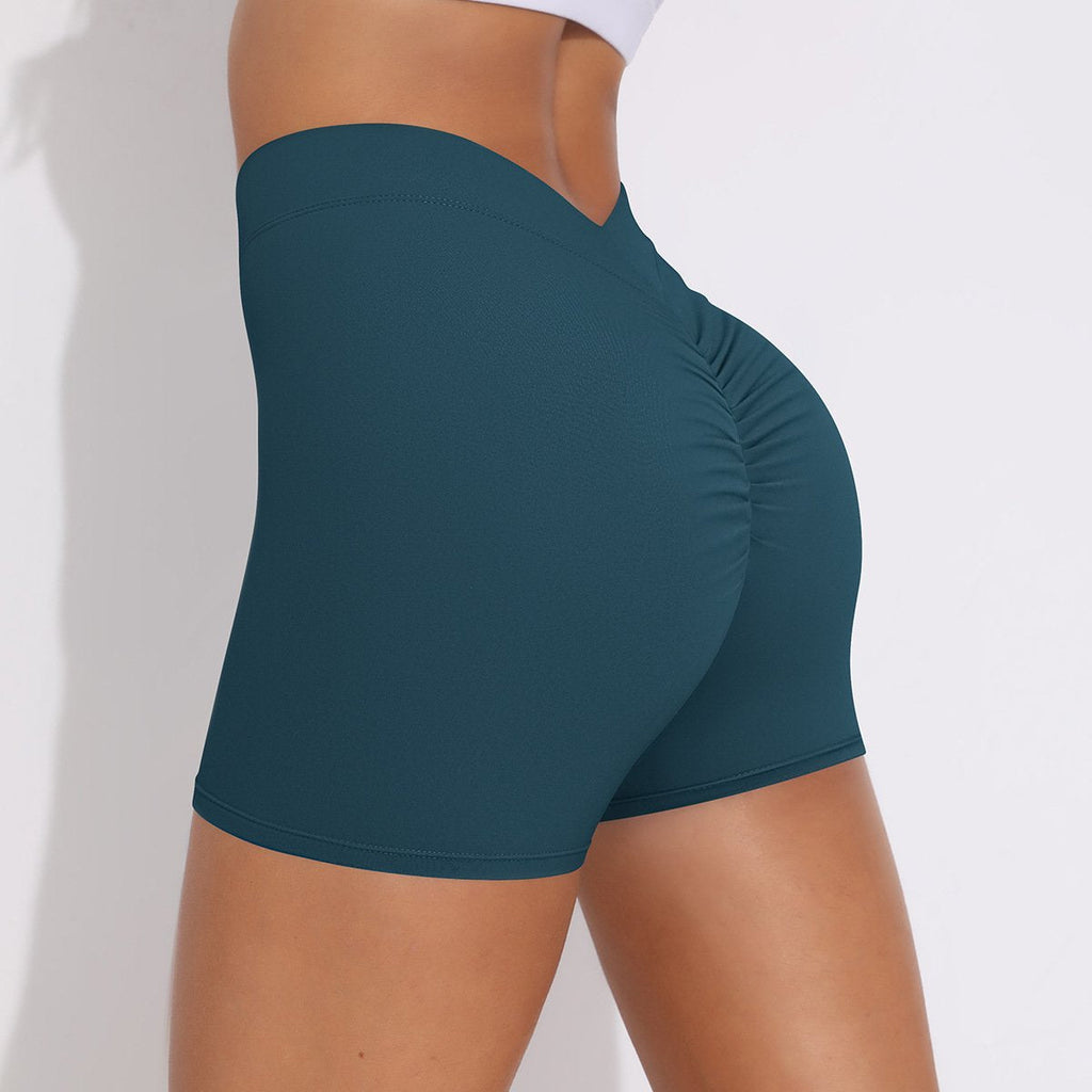 Womens Fitness Yoga 75% nylon 25%spandex Shorts Y-6626 print logo 53