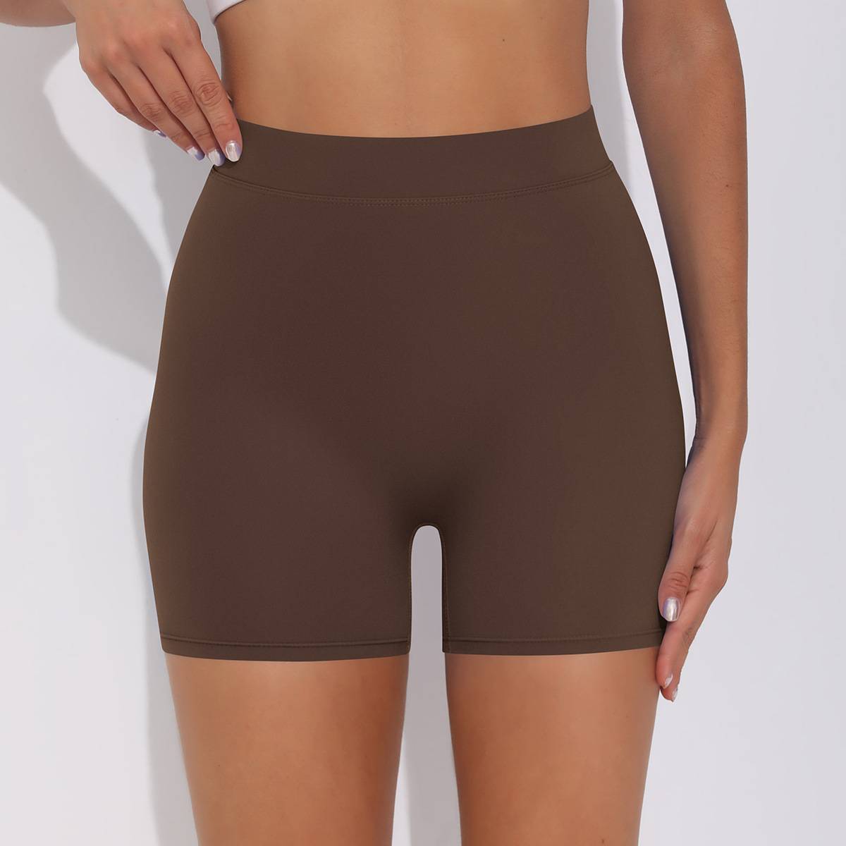 Womens Fitness Yoga 75% nylon 25%spandex Shorts Y-6626 print logo 45
