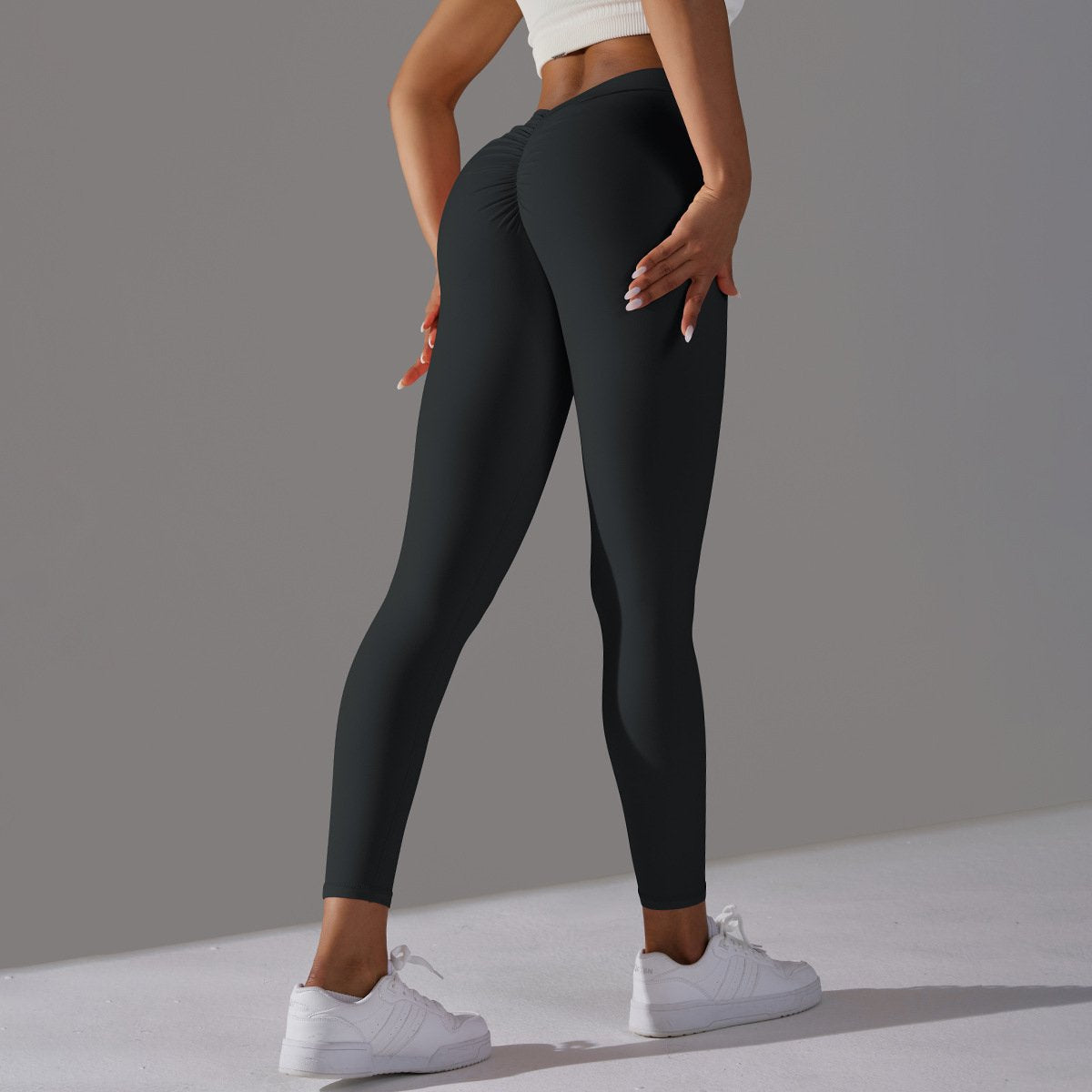 Womens Workout Yoga 75%nylon 25%spandex Leggings Y-6626 print logo 43