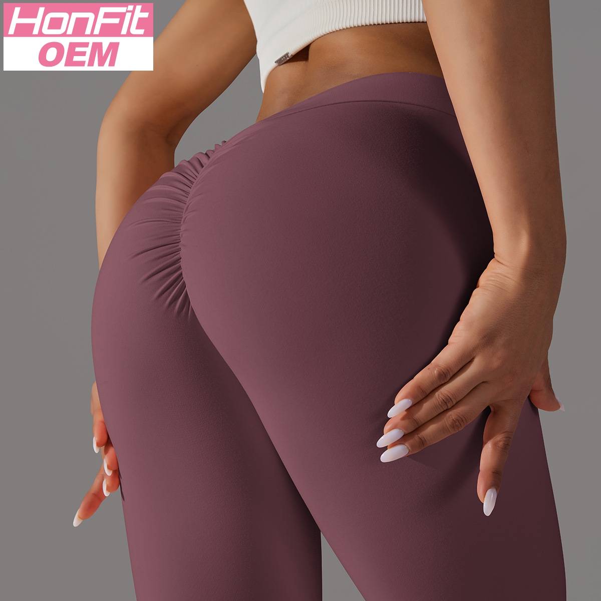 Womens Workout Yoga 75%nylon 25%spandex Leggings Y-6626 print logo 19
