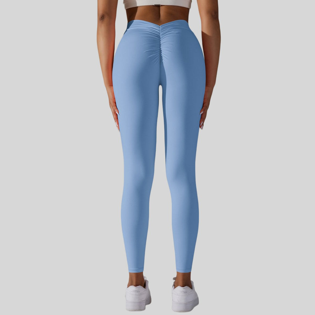 Womens Workout Yoga 75%nylon 25%spandex Leggings Y-6626 print logo 2