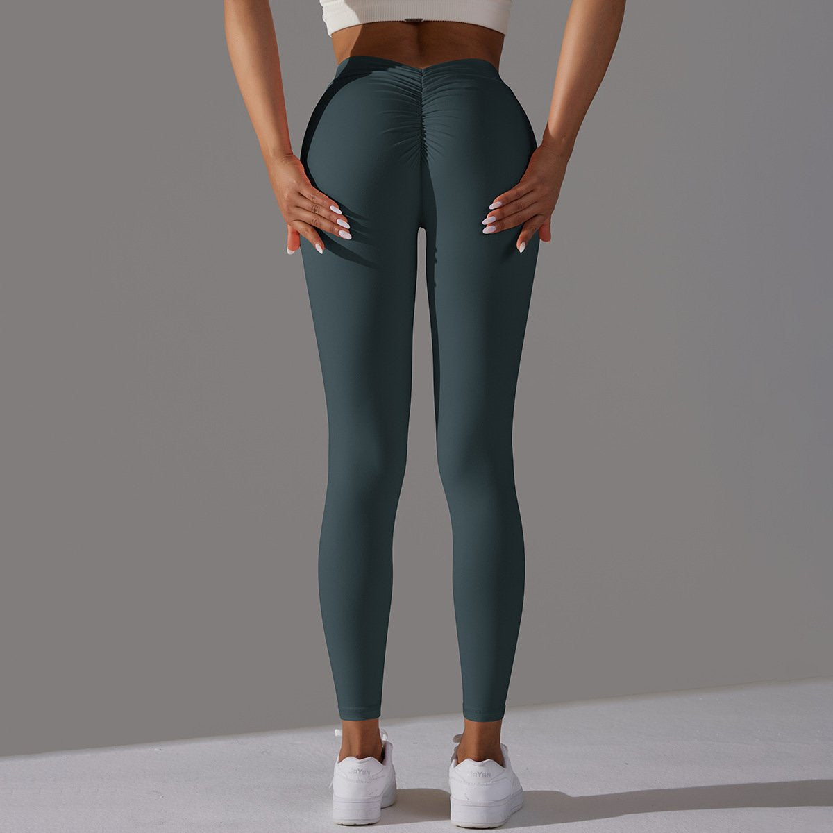 Womens Workout Yoga 75%nylon 25%spandex Leggings Y-6626 print logo 76