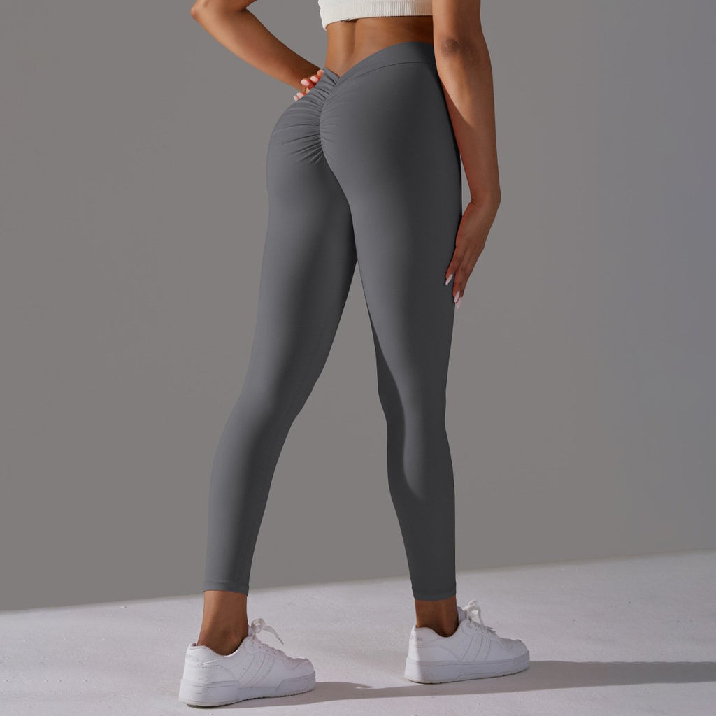 Womens Workout Yoga 75%nylon 25%spandex Leggings Y-6626 print logo 8