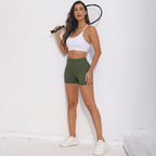 Womens Fitness Yoga 75% nylon 25%spandex Shorts Y-6626 print logo 94
