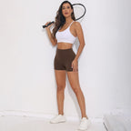 Womens Fitness Yoga 75% nylon 25%spandex Shorts Y-6626 print logo 50