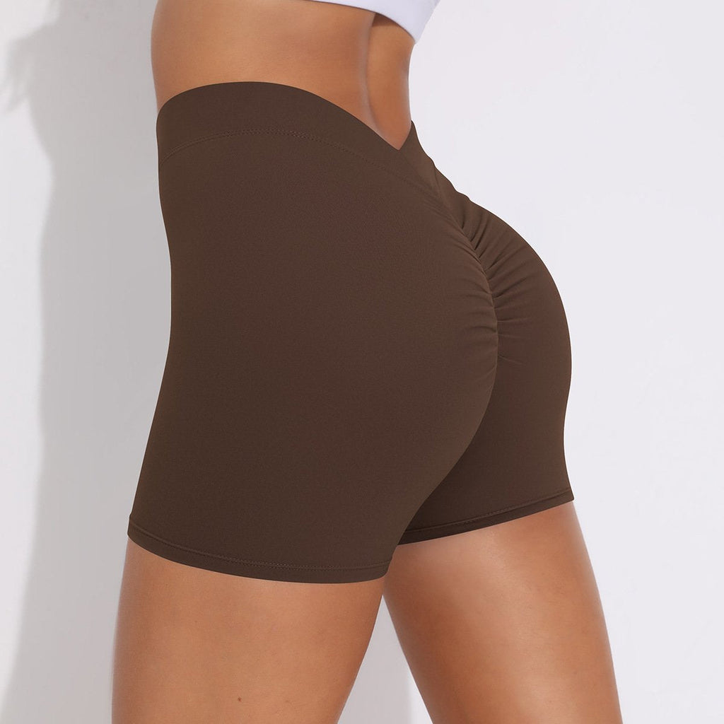 Womens Fitness Yoga 75% nylon 25%spandex Shorts Y-6626 print logo 42