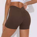 Womens Fitness Yoga 75% nylon 25%spandex Shorts Y-6626 print logo 43