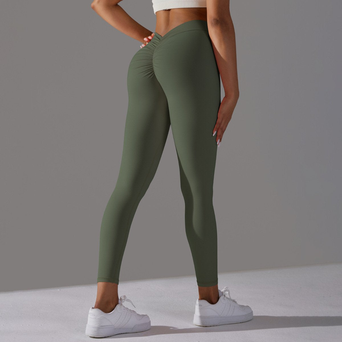Womens Workout Yoga 75%nylon 25%spandex Leggings Y-6626 print logo 5
