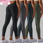 Womens Workout Yoga 75%nylon 25%spandex Leggings Y-6626 print logo 17