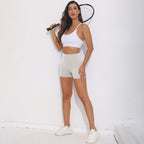 Womens Fitness Yoga 75% nylon 25%spandex Shorts Y-6626 print logo 39