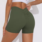 Womens Fitness Yoga 75% nylon 25%spandex Shorts Y-6626 print logo 87