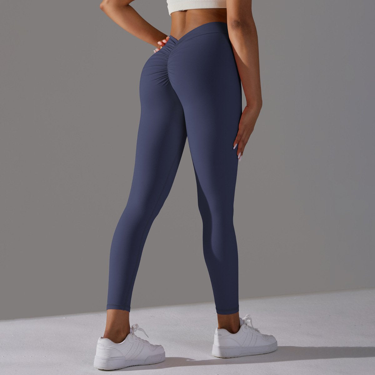 Womens Workout Yoga 75%nylon 25%spandex Leggings Y-6626 print logo 9