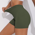 Womens Fitness Yoga 75% nylon 25%spandex Shorts Y-6626 print logo 91