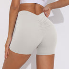 Womens Fitness Yoga 75% nylon 25%spandex Shorts Y-6626 print logo 32