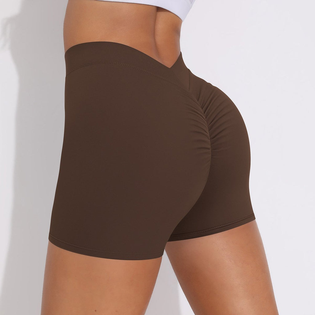 Womens Fitness Yoga 75% nylon 25%spandex Shorts Y-6626 print logo 4