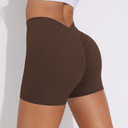 Womens Fitness Yoga 75% nylon 25%spandex Shorts Y-6626 print logo 4